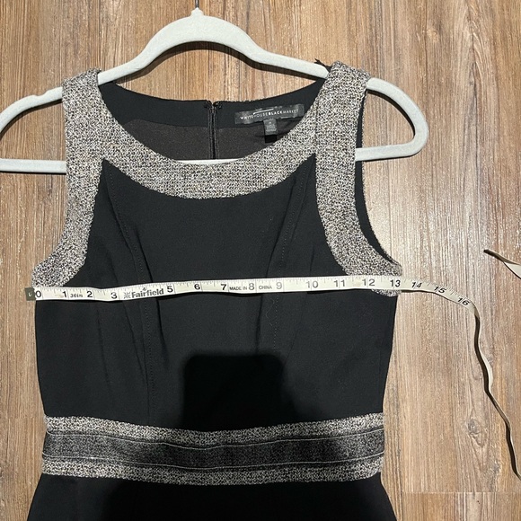 WHITE HOUSE BLACK MARKET MIDI BLACK DRESS - Picture 8 of 9